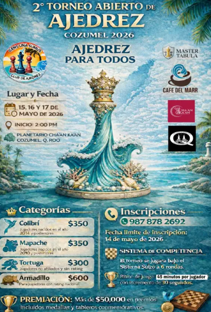2° Torneo Abierto de Ajedrez Cozumel 2026