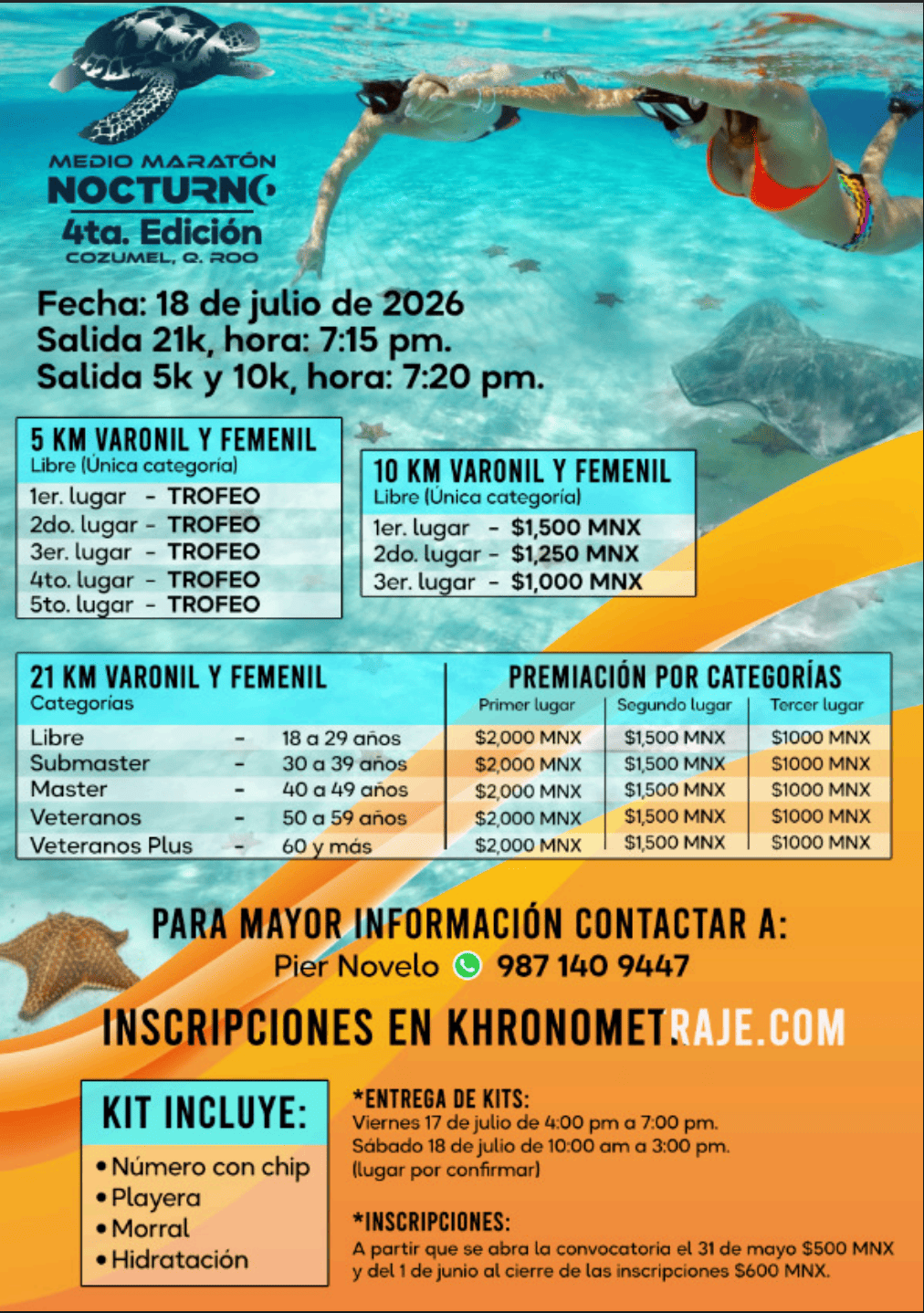 4ta. Edición del Medio Maratón Nocturno Cozumel image