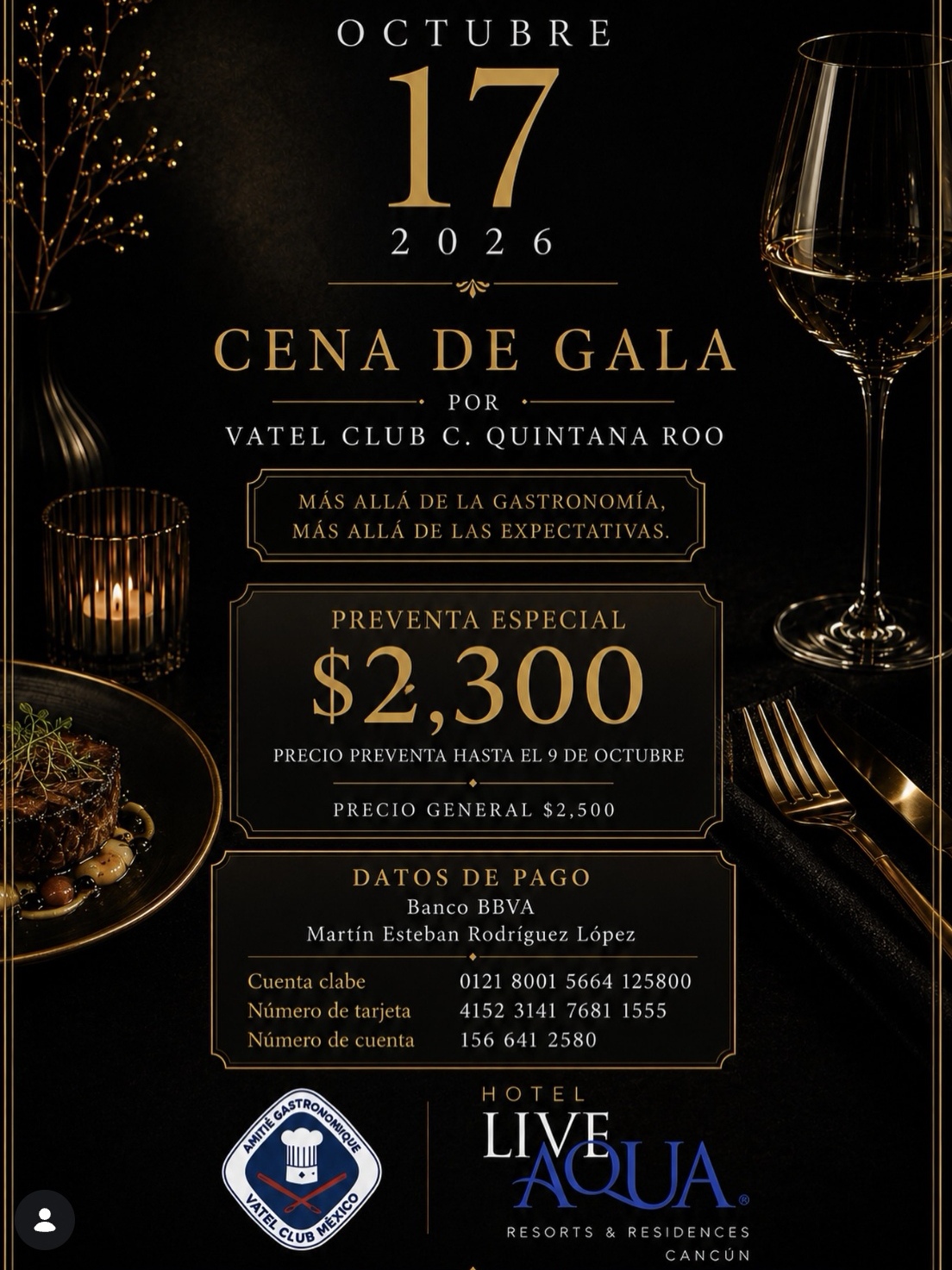Cena de Gala Vatel Club